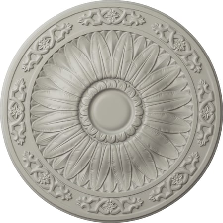 Ekena Millwork Lunel Ceiling Medallion (Fits Canopies up to 3 3/4"), Hand-Painted Pot of Cream, 20 1/4"OD x 1 1/2"P CM20LUPCF